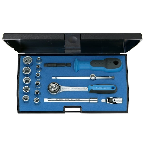 Socket Set, 1/4", 17 pcs., UD 4-13mm, 1815652